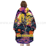 Personalized The Dreamer Skeleton Halloween Snug Oversized Wearable Hoodie Blanket-Hoodie Blanket-Amor Custom Gifts