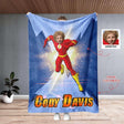 Blankets Personalized The Flash Blanket, Custom Face & Name Flash Blanket