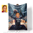 Blankets Personalized NBA Toronto Basketball Boy Raptors Photo Blanket | Custom Name & Face Boy Blanket