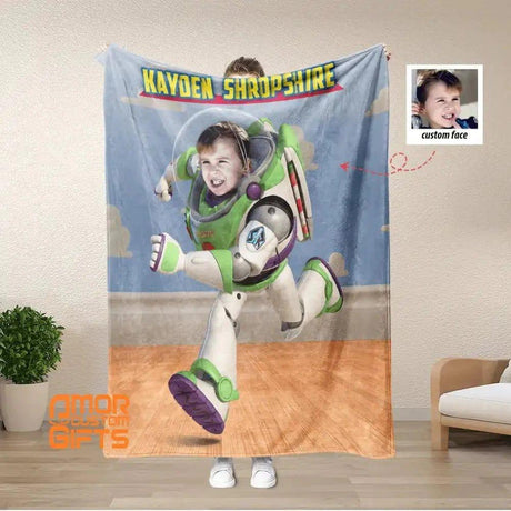 Blankets Personalized Toy Story Light Year Blanket | Custom Boy Blanket