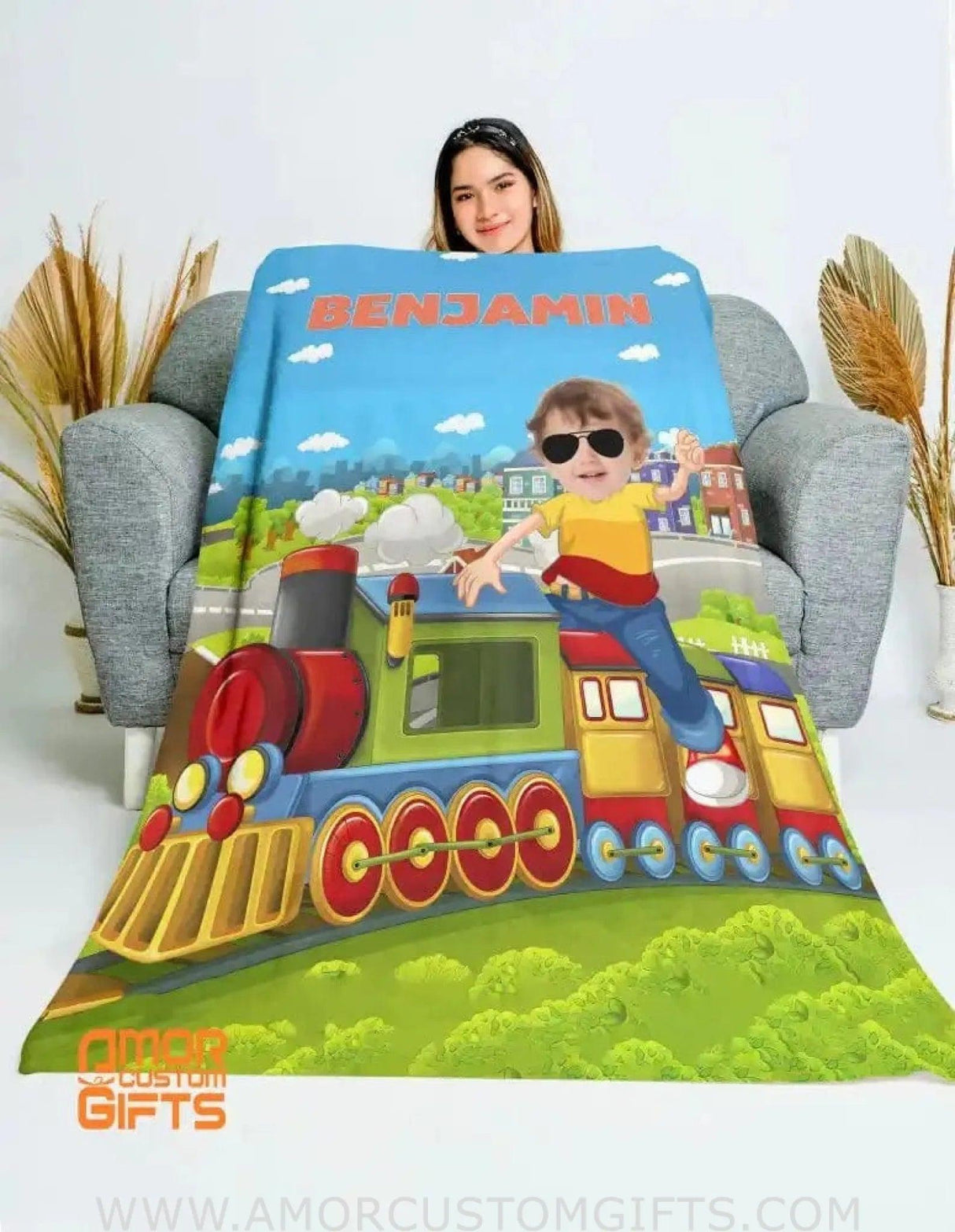 Blankets Personalized Train Blanket | Custom Boy Train Blanket,  Customized Blanket