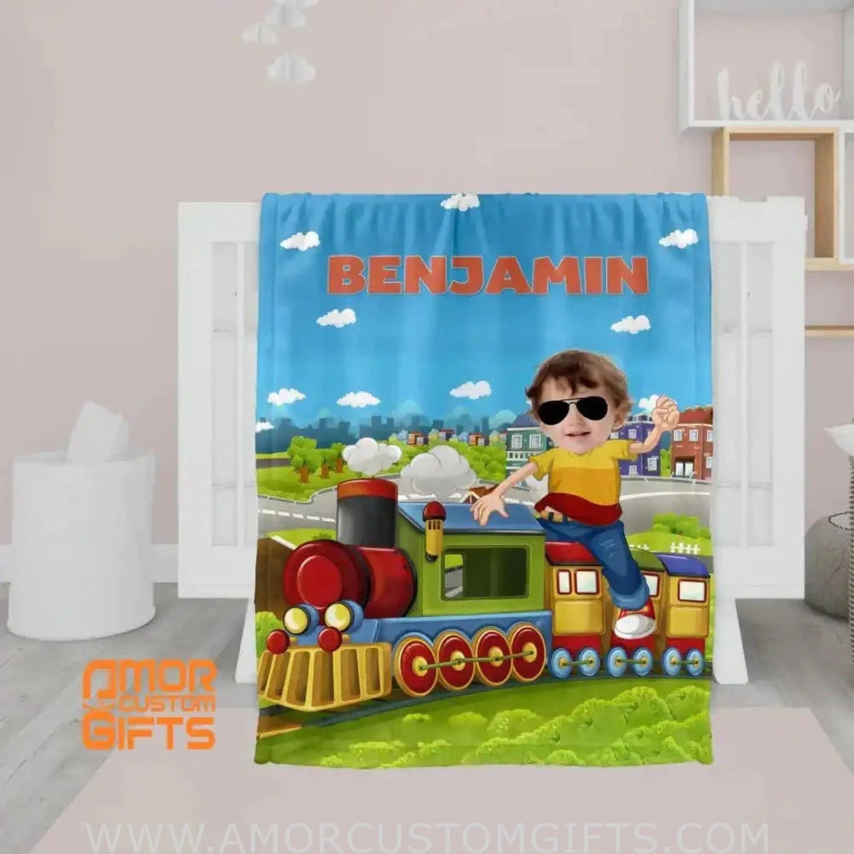 Blankets Personalized Train Blanket | Custom Boy Train Blanket,  Customized Blanket