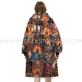 Personalized Trick r Treat Halloween Snug Oversized Wearable Hoodie Blanket-Hoodie Blanket-Amor Custom Gifts