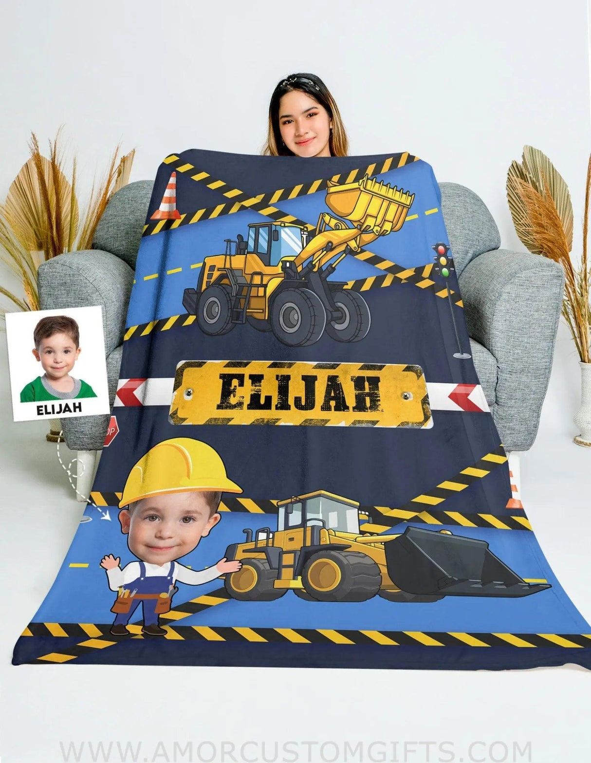 Blankets Personalized Truck Boy Blanket | Custom Vehicle Boy Blanket