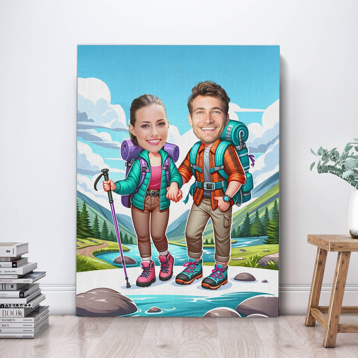 Posters, Prints, & Visual Artwork Personalized Valentine Couple Camping - Custom Photo Poster Canvas Print