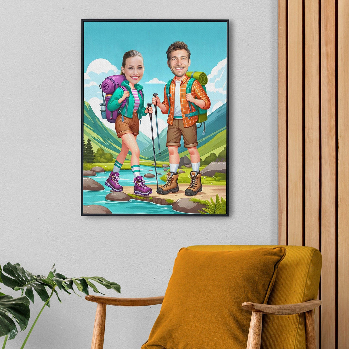 Posters, Prints, & Visual Artwork Personalized Valentine Couple Camping - Custom Photo Poster Canvas Print