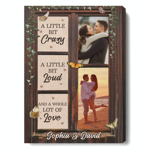 Posters, Prints, & Visual Artwork Personalized Valentine Crazy Loud Love - Custom Photo & Name Poster Canvas Print