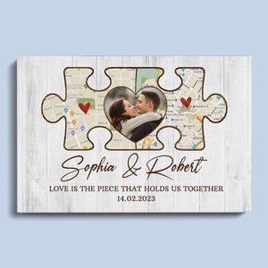 Posters, Prints, & Visual Artwork Personalized Valentine Puzzles - Custom Photo & Name Poster Canvas Print