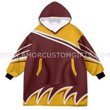 Personalized Washington Football Snug Oversized Wearable Hoodie Blanket-Hoodie Blanket-Amor Custom Gifts