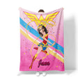 Blankets Personalized Wonder Girl Photo Blanket, Custom Wonder Woman blanket