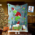 Blankets Personalized Xmas Grinch Blanket | Custom Face & Name Xmas Boys Blanket