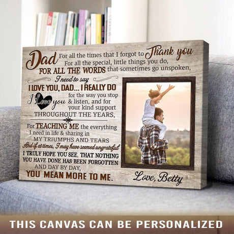 Personalized You Mean More To Me Letter Canvas Poster Print - Amor Custom Gifts