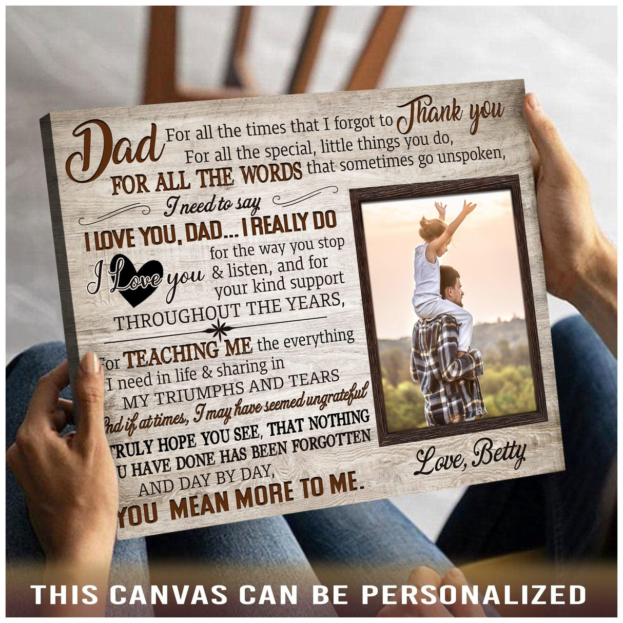 Personalized You Mean More To Me Letter Canvas Poster Print - Amor Custom Gifts