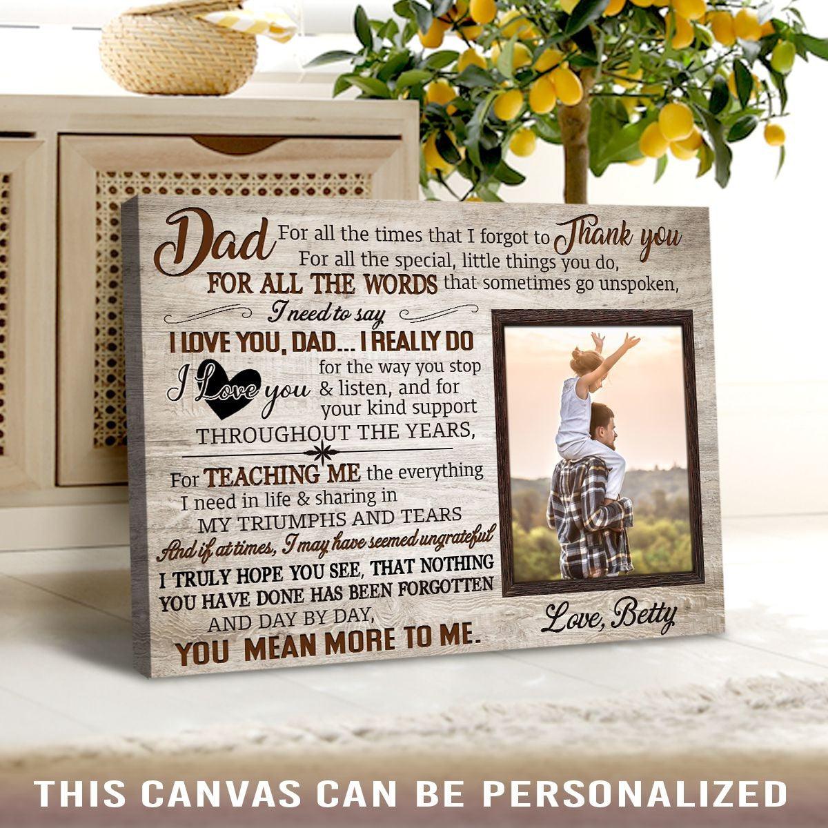 Personalized You Mean More To Me Letter Canvas Poster Print - Amor Custom Gifts