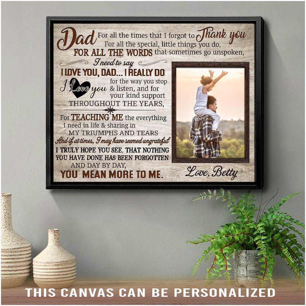 Personalized You Mean More To Me Letter Canvas Poster Print - Amor Custom Gifts