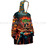 Personalized Zombie Superman Halloween Snug Oversized Wearable Hoodie Blanket-Hoodie Blanket-Amor Custom Gifts