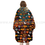 Personalized Zombie Superman Halloween Snug Oversized Wearable Hoodie Blanket-Hoodie Blanket-Amor Custom Gifts