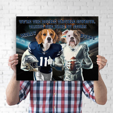 Posters, Prints, & Visual Artwork Pet Lovers - Dallas Dog Football Canvas Pets - Personalized Pet Poster Canvas Print