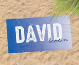 Towels Solid Bold Font Style Personalized Beach Towel Personalized Name Bath Towel Custom Pool Towel Beach Towel With Name Outside Birthday Gift