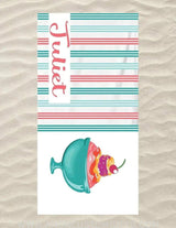 Towels Summer Beach Towel, Personalized Beach Towel Kids, Kids and Adults Beach Towel, Gifts, Custom Beach Towel