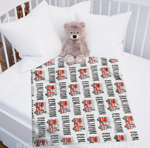 Blankets Boy Girl Newborn Kid Swaddling Blankets Firefighter Personalized Baby Blanket, Fireman Minky Receiving Blanket