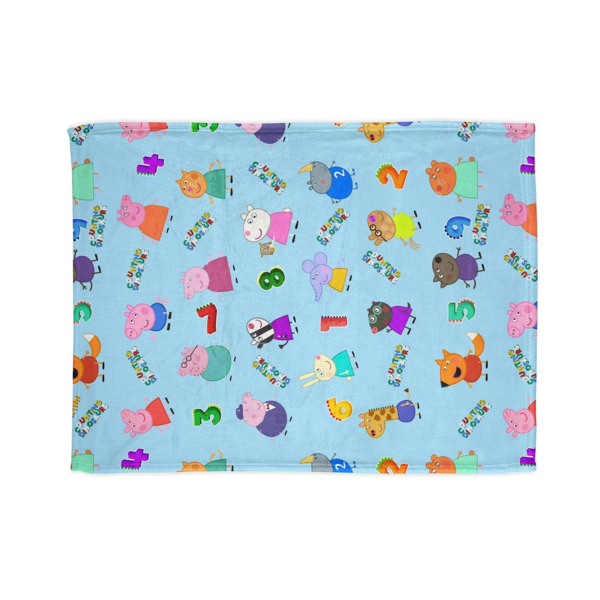 Blankets USA MADE Custom KS Peppa Pig Counting Blanket | Personalized Fleece Blanket,  Customized Blanket