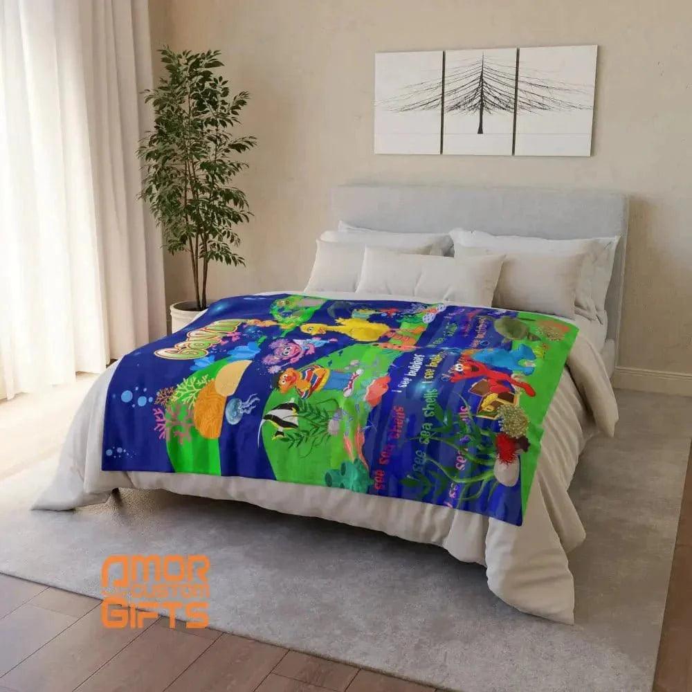 Blankets USA MADE Custom KS Sesame Street Blanket | Personalized Fleece Blanket,  Customized Blanket