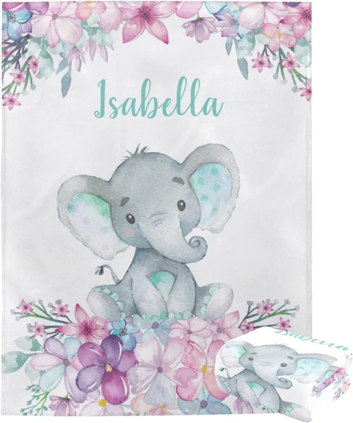 Blankets Customized Elephant Blankets, Baby Blanket for Receiving Baby Girl Boy Blanket Soft Fleece