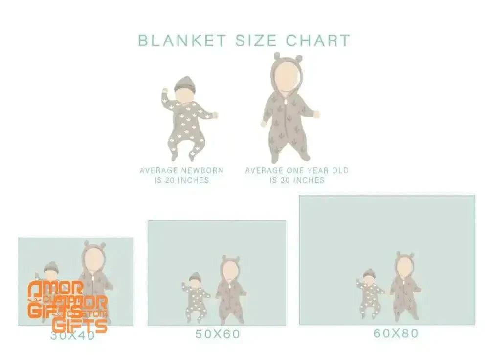 Blankets Customized Floral elephant Baby Name Fleece Blankets, Kids Elephant Throw Blanket