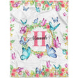 Blankets USA MADE Customized Monogrammed Baby Blanket, Blanket for Girls, Kids, Toddler, Butterfly Flora Blankets for Newborn Girls