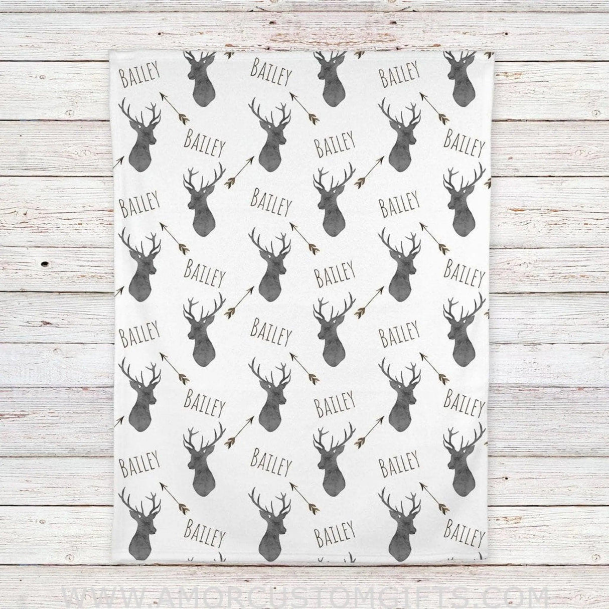 Blankets USA MADE Deer baby blanket, Woodland blanket, Personalized baby boy blanket, Fleece