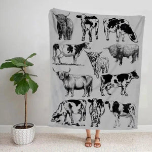 Blankets Farm Animal Blanket, Personalized Baby Blanket For Boys Girls