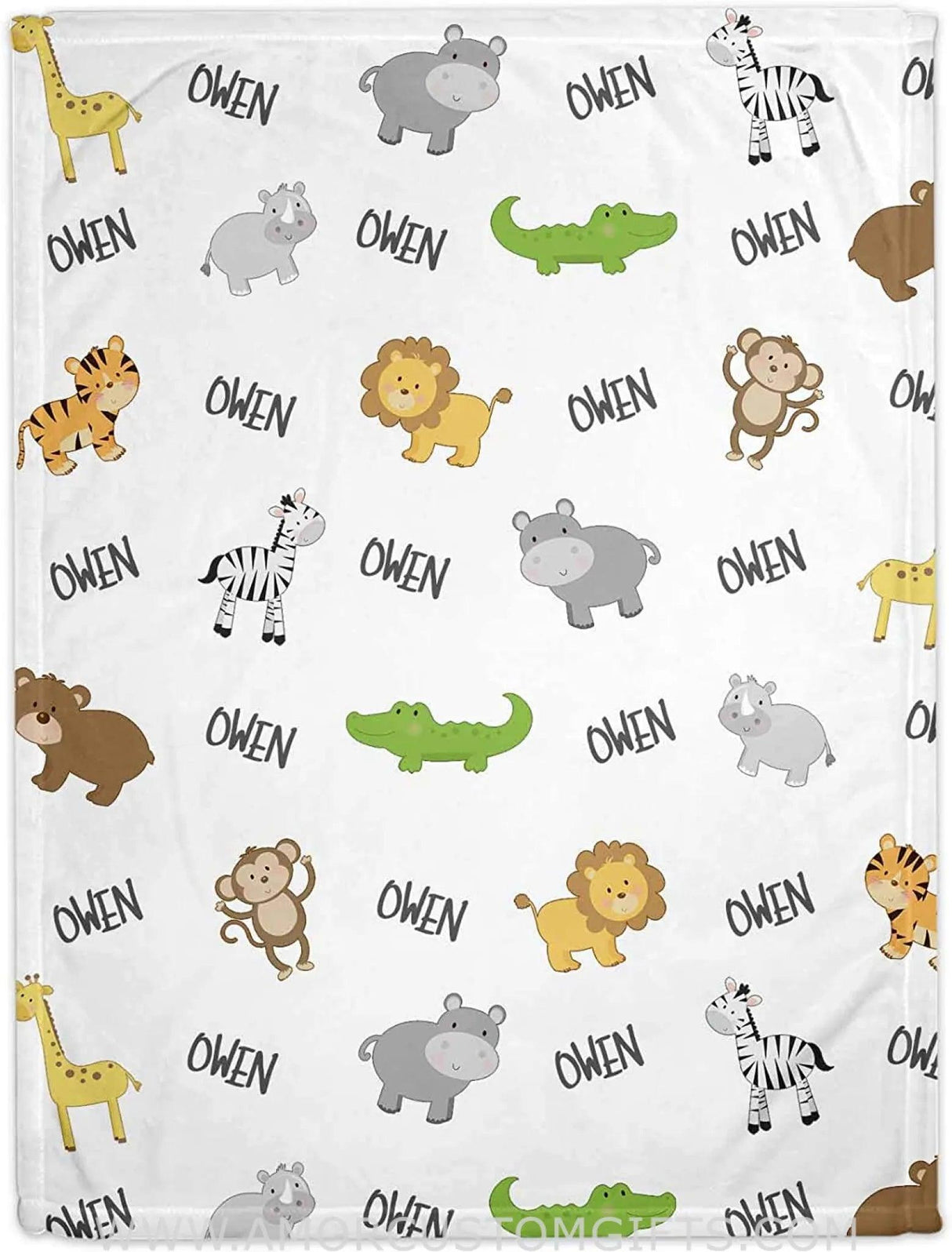 Blankets USA MADE Personalized Baby Blankets animal - Baby Boy Blankets Newborn Soft  - Safari Decor