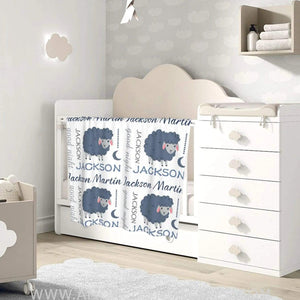 Blankets Personalized Baby Blankets for Boys with Name, Customized Sheep Baby Boys Blanket with Name for Baby Gifts Items