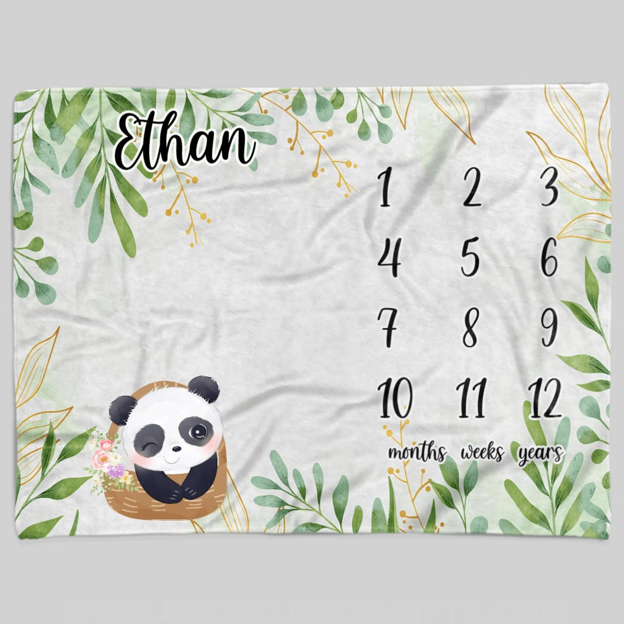 Blankets USA MADE Personalized Baby Blankets, Milestone Blanket For Baby, Elephant, Pig, Lion Throw Blanket, Monogram Blanket for Boy and Girl