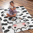 Blankets Personalized Baby Blankets with Cow Design for Kids - Throw Blanket with Cute Animal - Swadding Blanket for Toddler