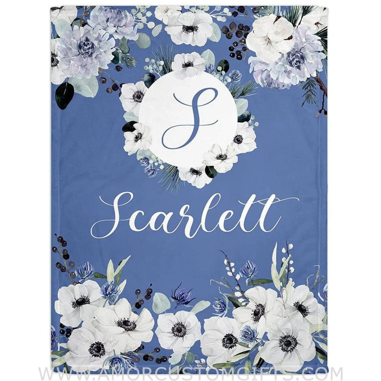 Blankets Personalized Baby Blankets with Name - Floral Baby Blankets for Girls - Personalized Baby Gifts for Newborns and Kids