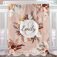 Blankets Personalized Baby Blankets with Name - Floral Baby Blankets for Girls - Personalized Baby Gifts for Newborns and Kids