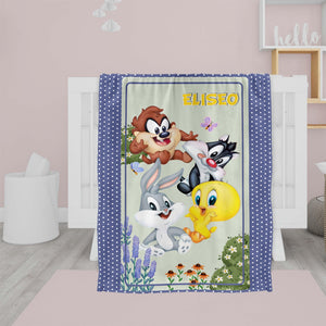 Blankets Personalized Baby Looney Tunes Blanket