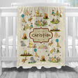 Blankets Personalized Classic Winne The Pooh Blanket | Custom Name The Pooh Bear Baby Nursery Blanket