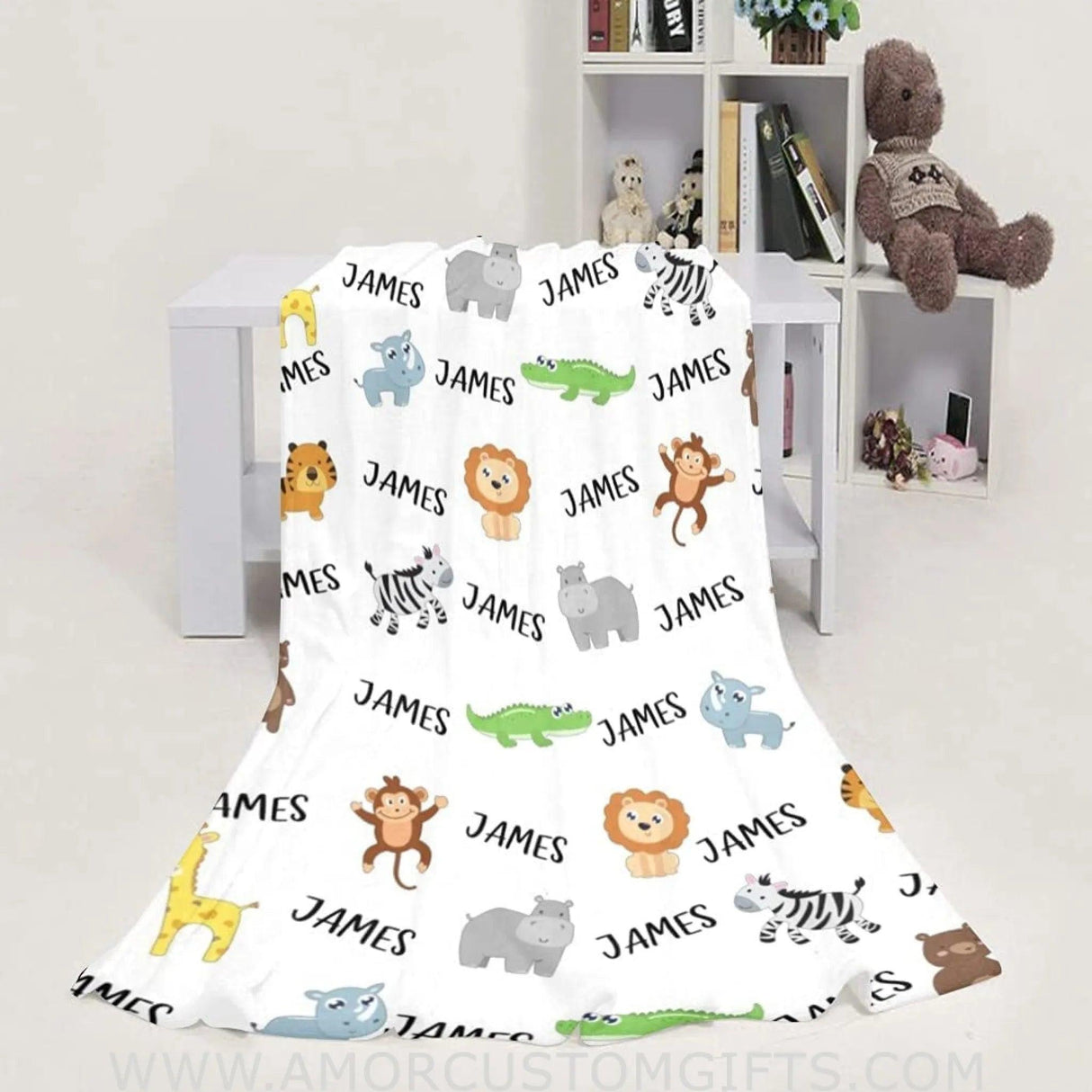 Blankets Personalized Custom Baby Blankets with Name for Boys, Customized Name Blanket for Infants Newborns Kids