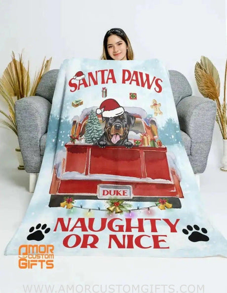 Blankets USA MADE Personalized Dog Xmas Boy Girl Blanket