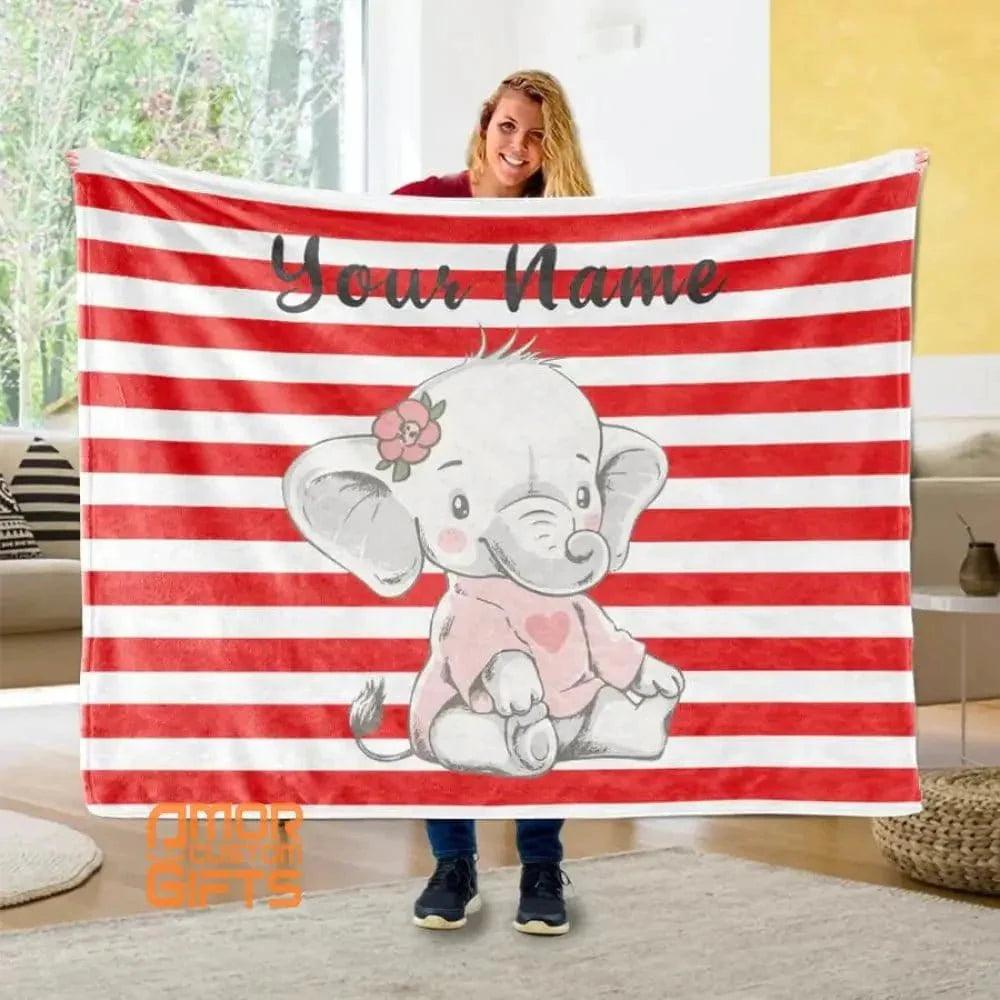 Blankets Personalized Elephant Blanket