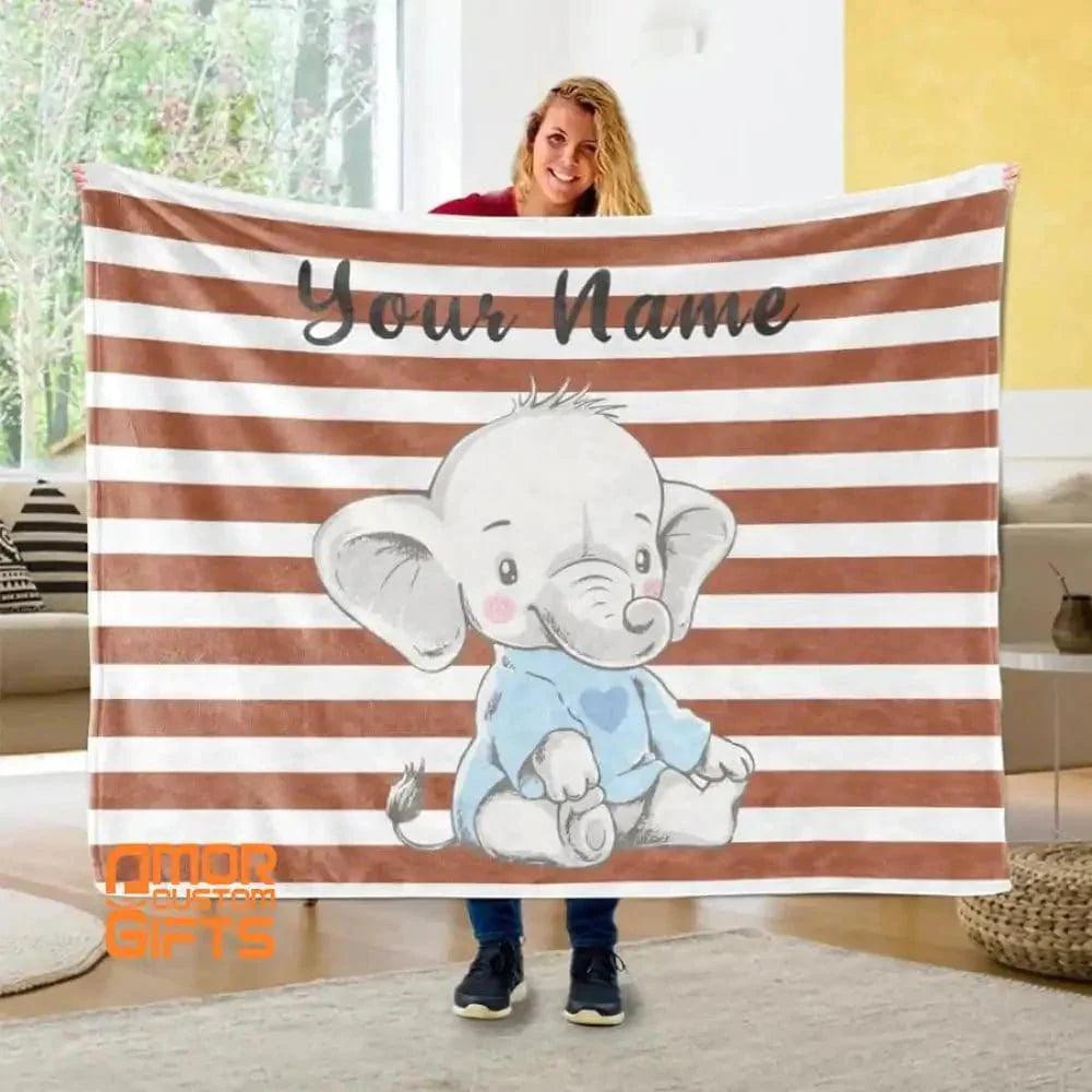 Blankets Personalized Elephant Blanket