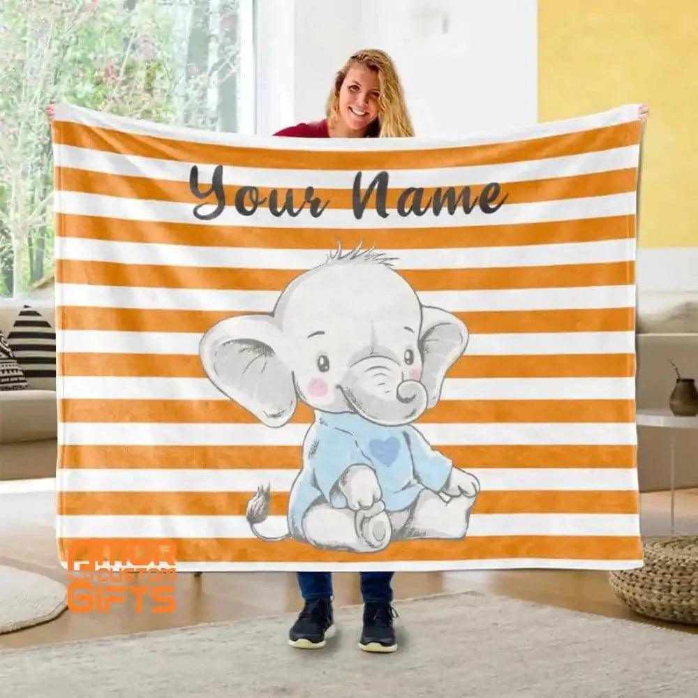 Blankets Personalized Elephant Blanket