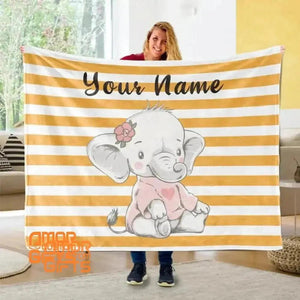 Blankets Personalized Elephant Blanket