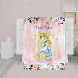 Blankets USA MADE Personalized Fairy Tale Cinderella Princess Custom Name Baby Girl Princess Blanket