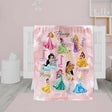 USA MADE Personalized Fairy Tale Princesses Blanket - Elsa Frozen Belle Tiana...Custom Name Blanket-sale