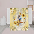 USA MADE Personalized Fairy Tale Snow White Princess Custom Name Baby Girl Princess Blanket-sale