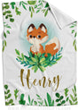 Blankets Personalized Fox Baby Blankets, Baby Blanket with Name for Boys